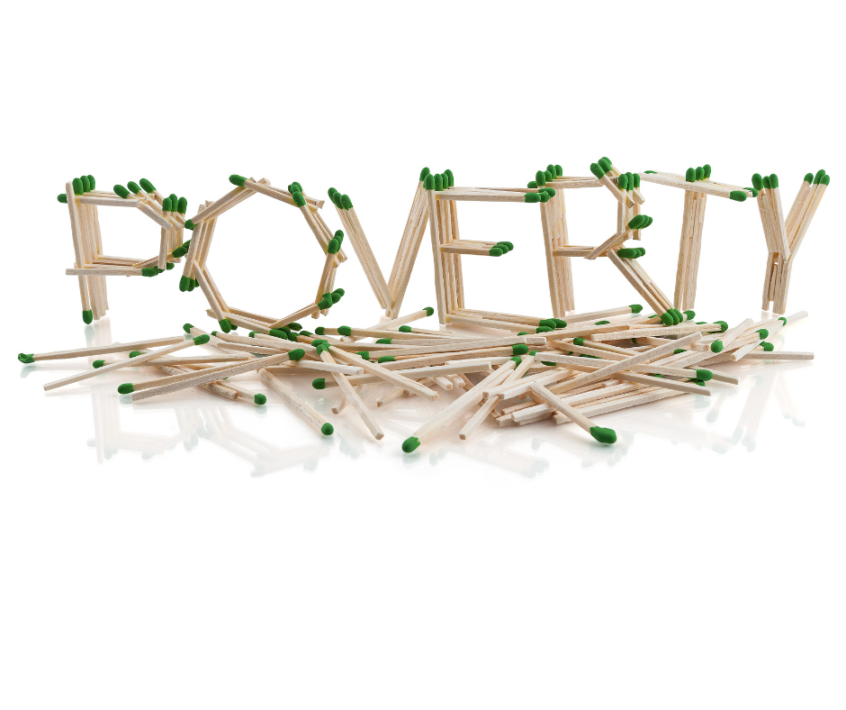 Poverty written with Matches The word "poverty" written with matches
